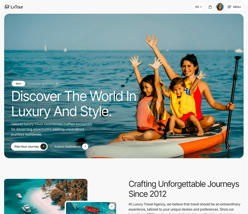 Oceana Blue website preview