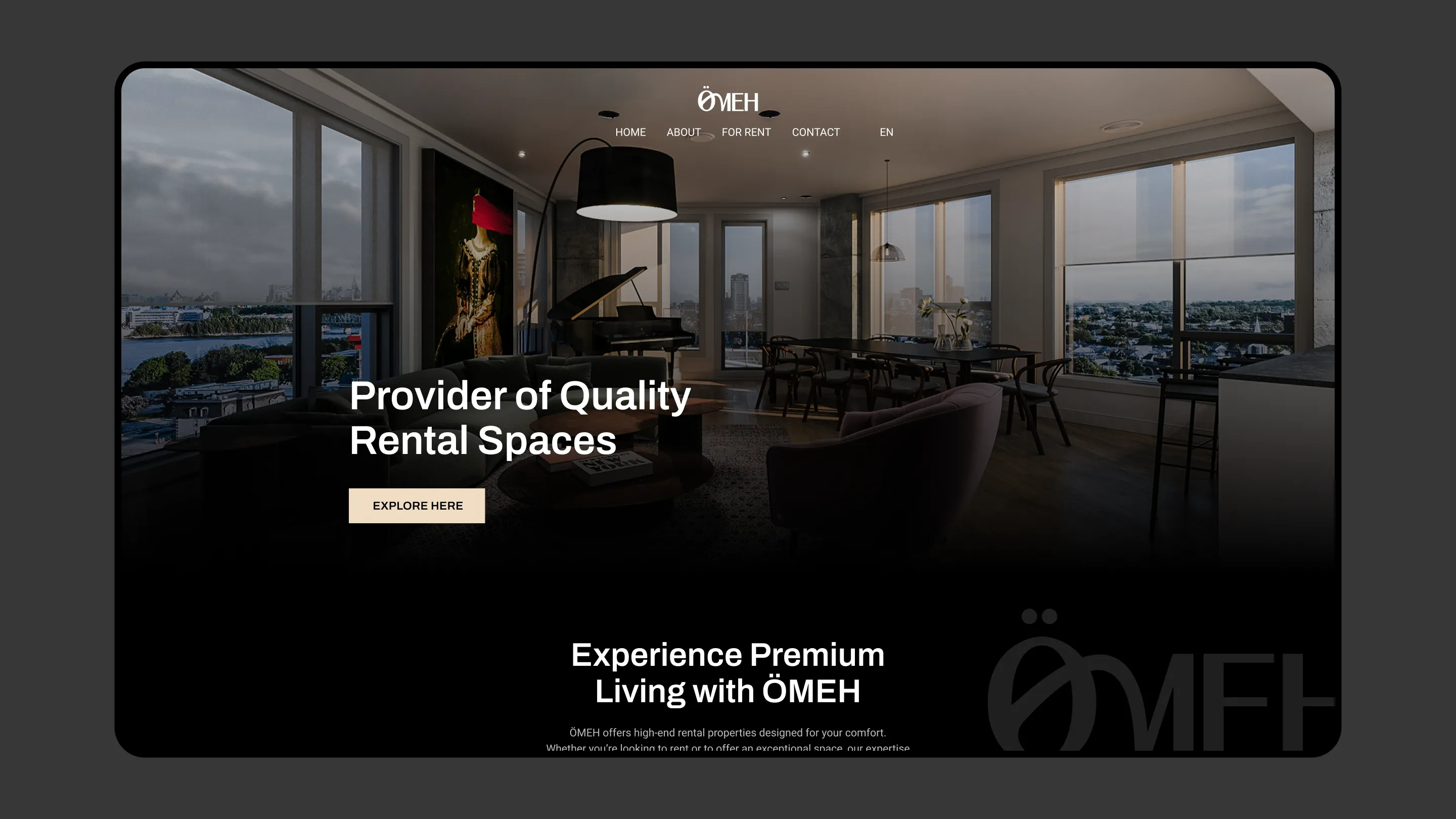 OMEH luxury real estate website